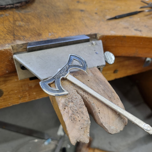 Picture of the Up Helly Aa Jarl Squad Axe Kilt Pin