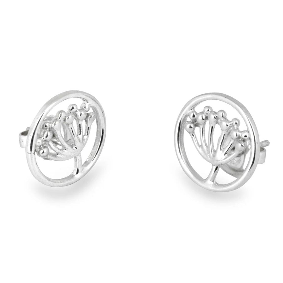 Cow Parsley Circle Stud Earring