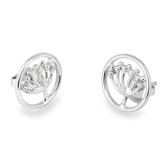 Cow Parsley Circle Stud Earring