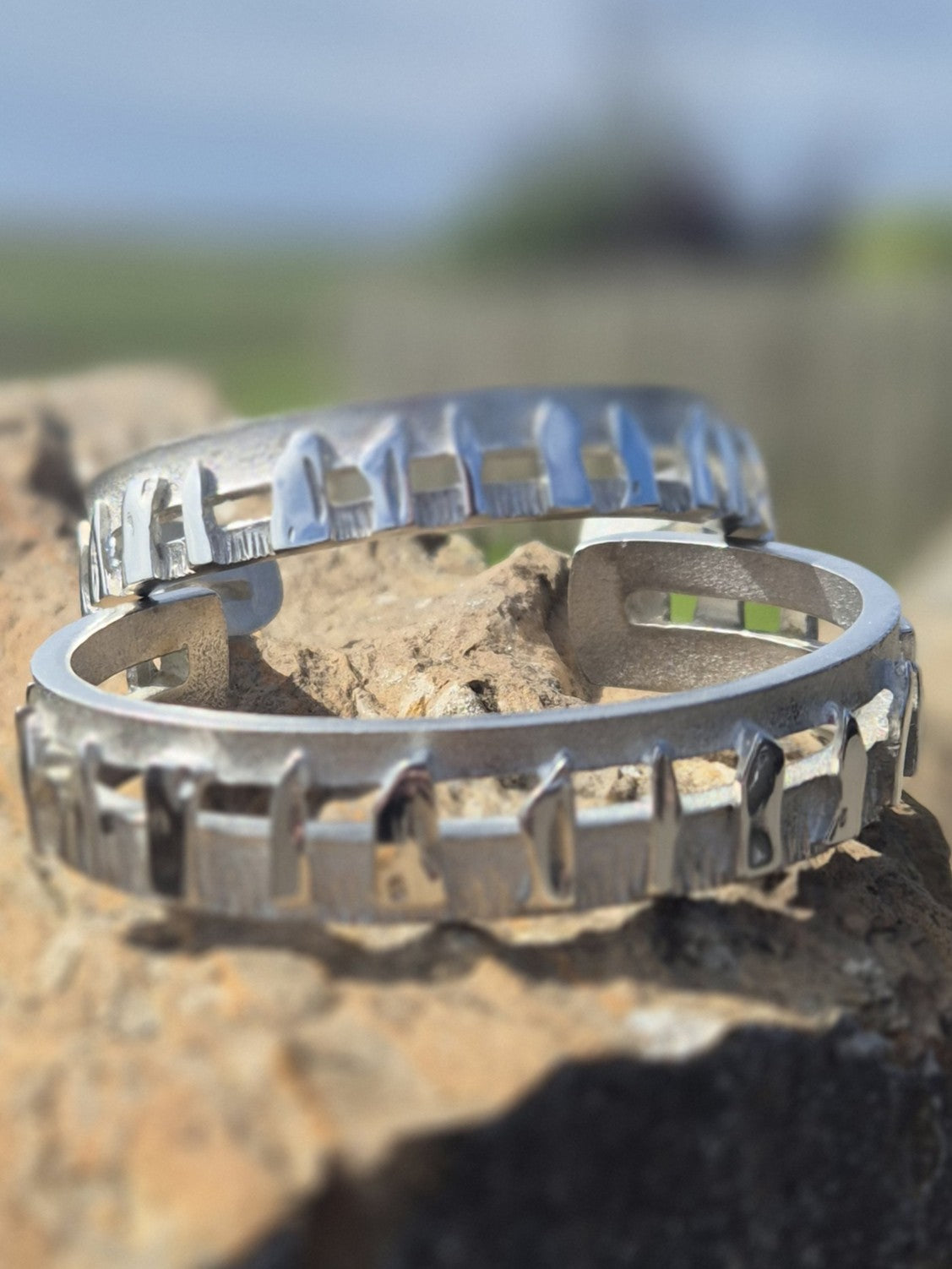 Ring of Brodgar Pewter Bangle Wide