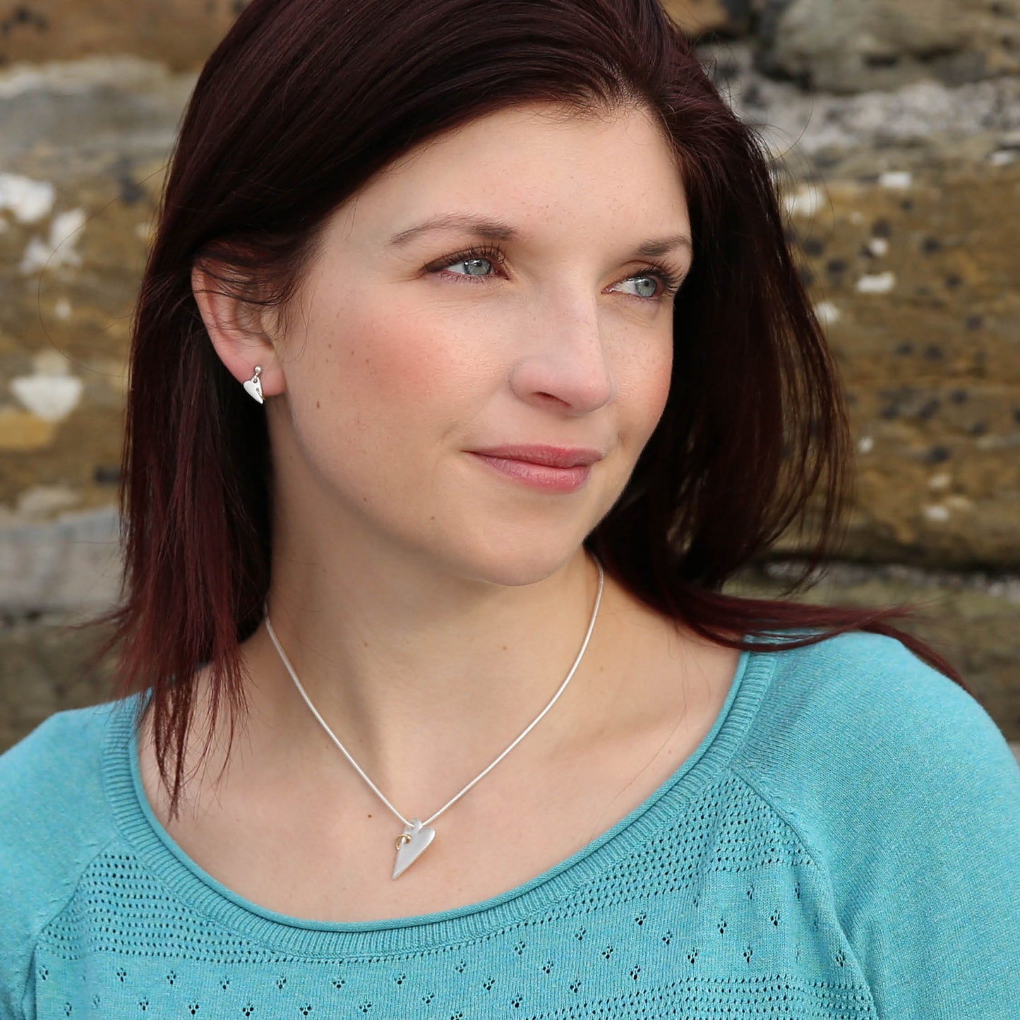 Folk Heart Earrings 13079 - Aurora Orkney Jewellery