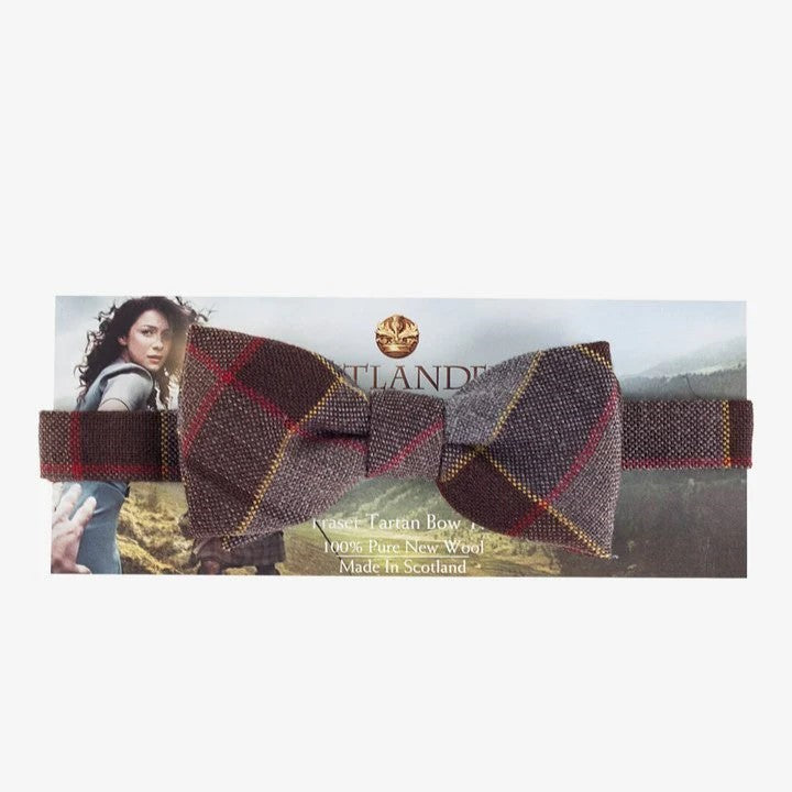 Outlander Official Merchandise, Fraser Tartan Bow tie on Outlander card