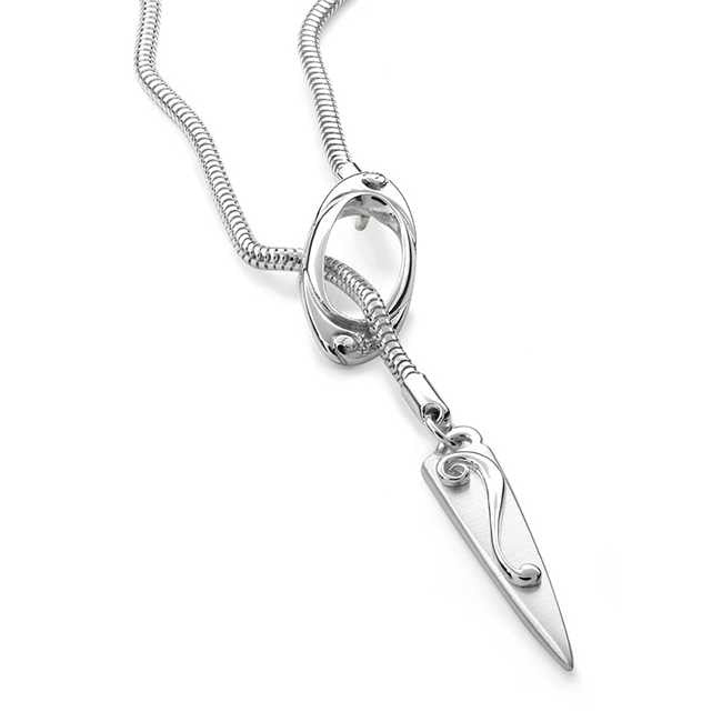 Lyradale Fixed Lariat Necklace - Aurora Orkney Jewellery