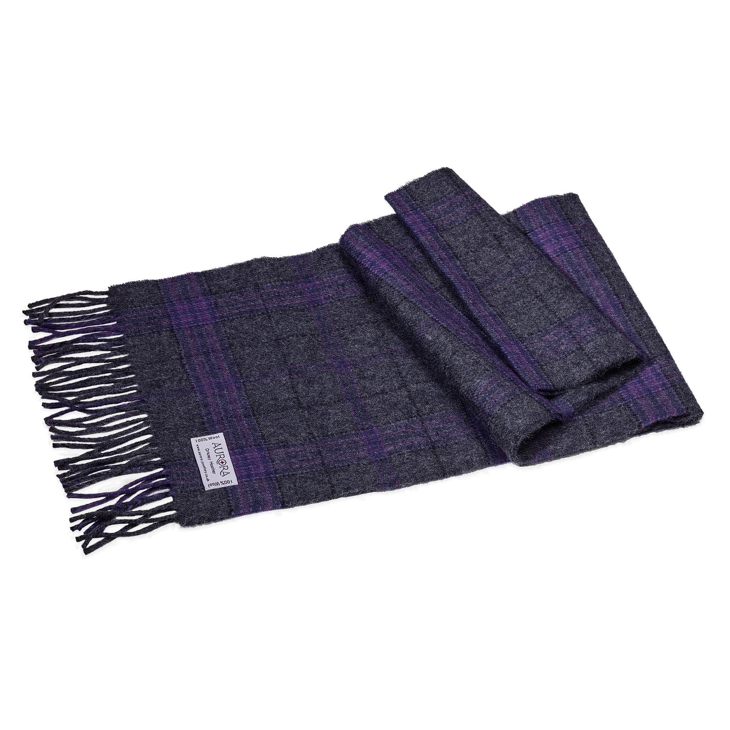 Orkney Heather Tartan Scarf