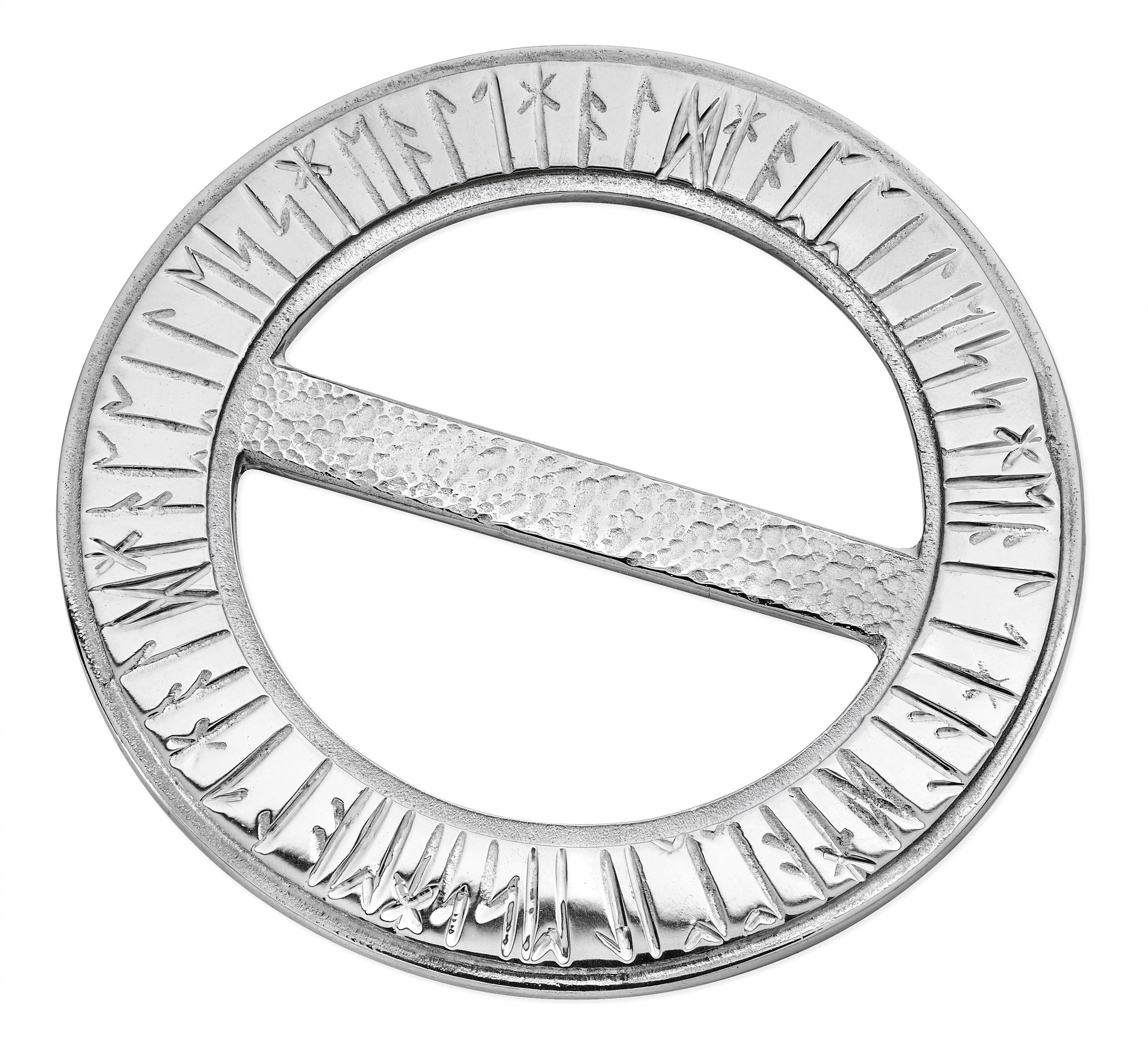 Runic Pewter Brooch - Aurora Orkney Jewellery