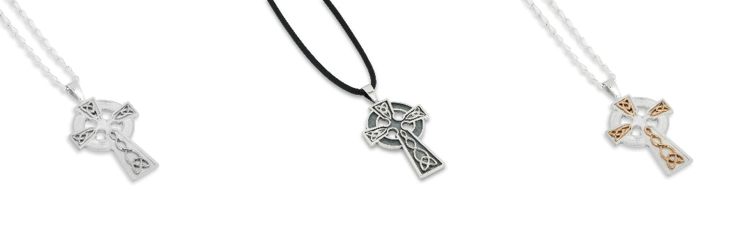 Celtic Cross in Sliver with Gold detail