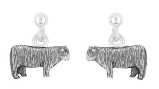 Highland Coo drop earring