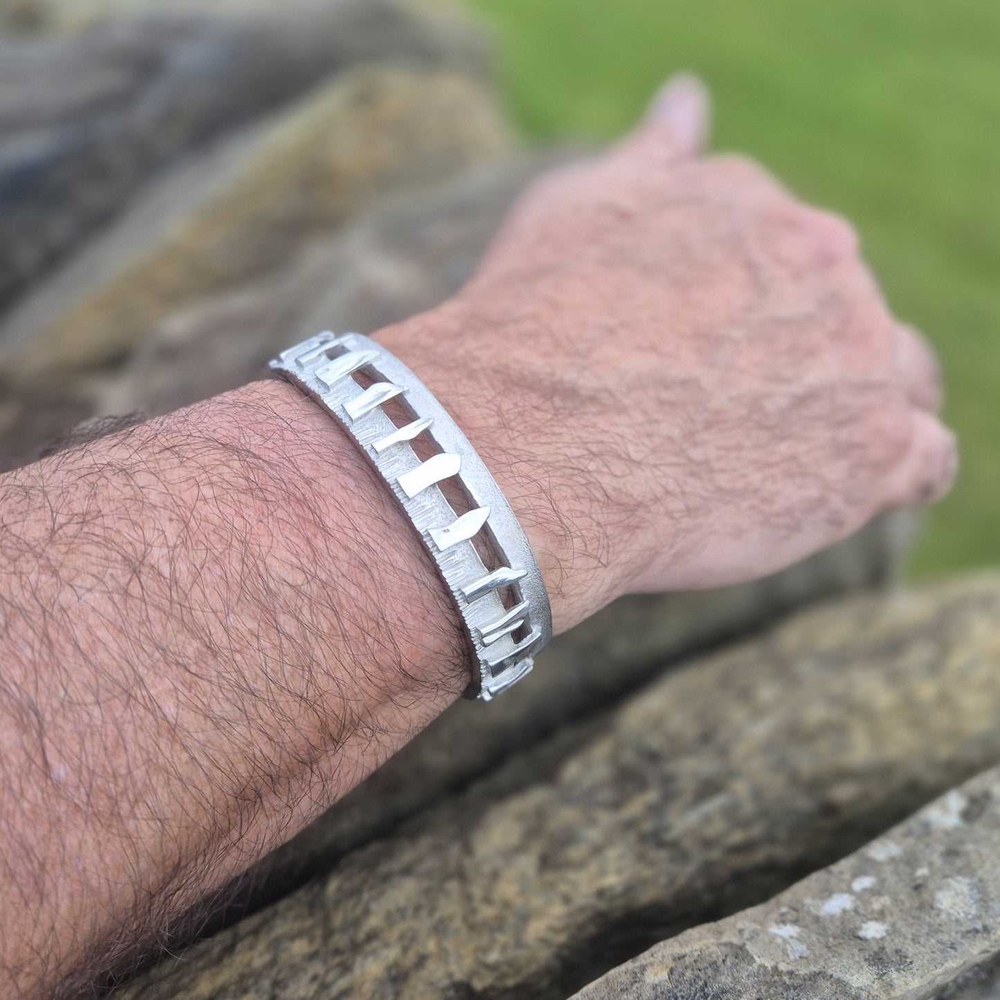Ring of Brodgar Pewter Bangle Wide