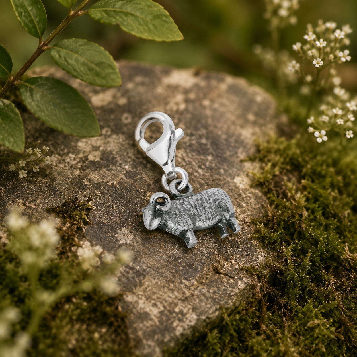 Sheep Charm for Bracelet – Sterling Silver