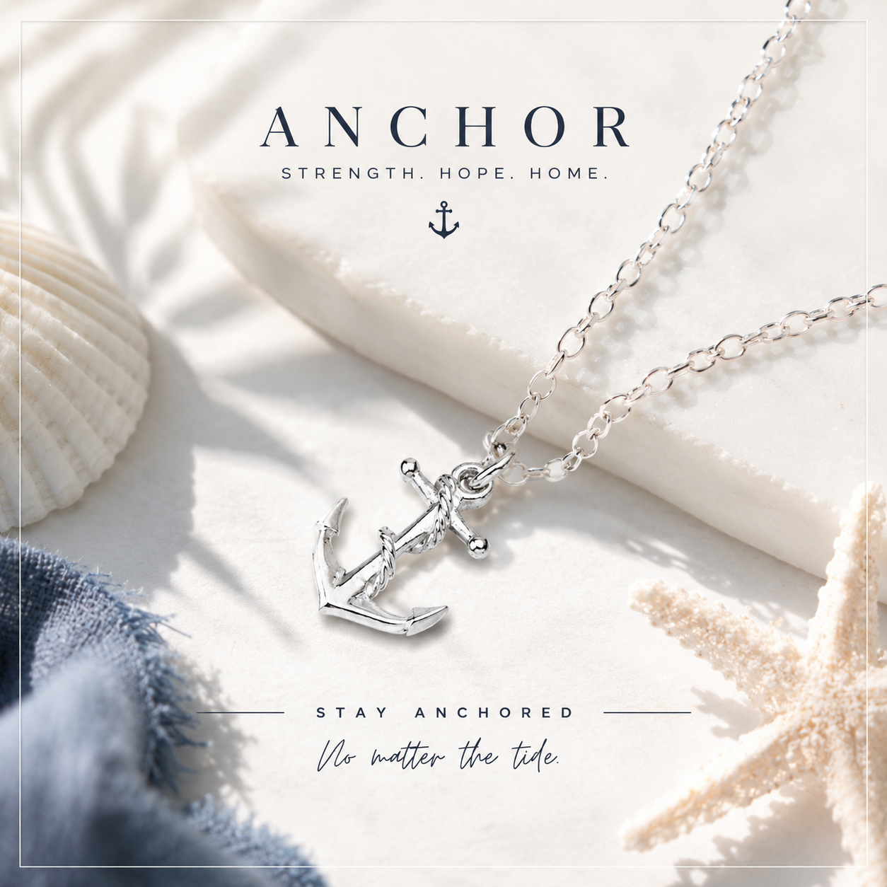 12168 Anchor Charm Pendant