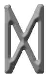 Runic Initial with adjustable Leather cord