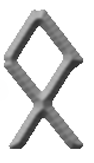 Runic Initial with adjustable Leather cord