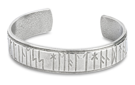Runic Pewter Bangle Wide