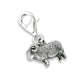 Silver Sheep Charm for charm bracelet on a white background by Aurora Jewellery Orkney