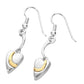 Pebble Heart drop earrings