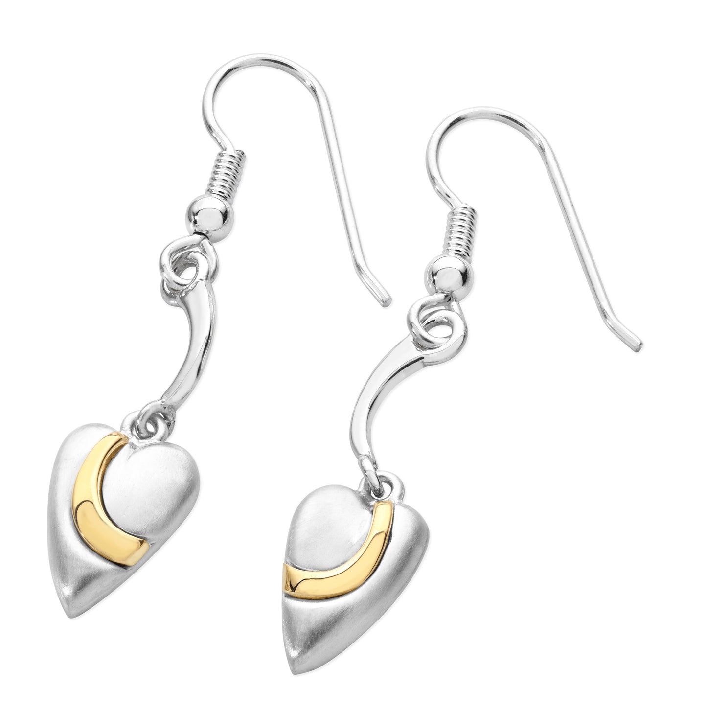 Pebble Heart drop earrings