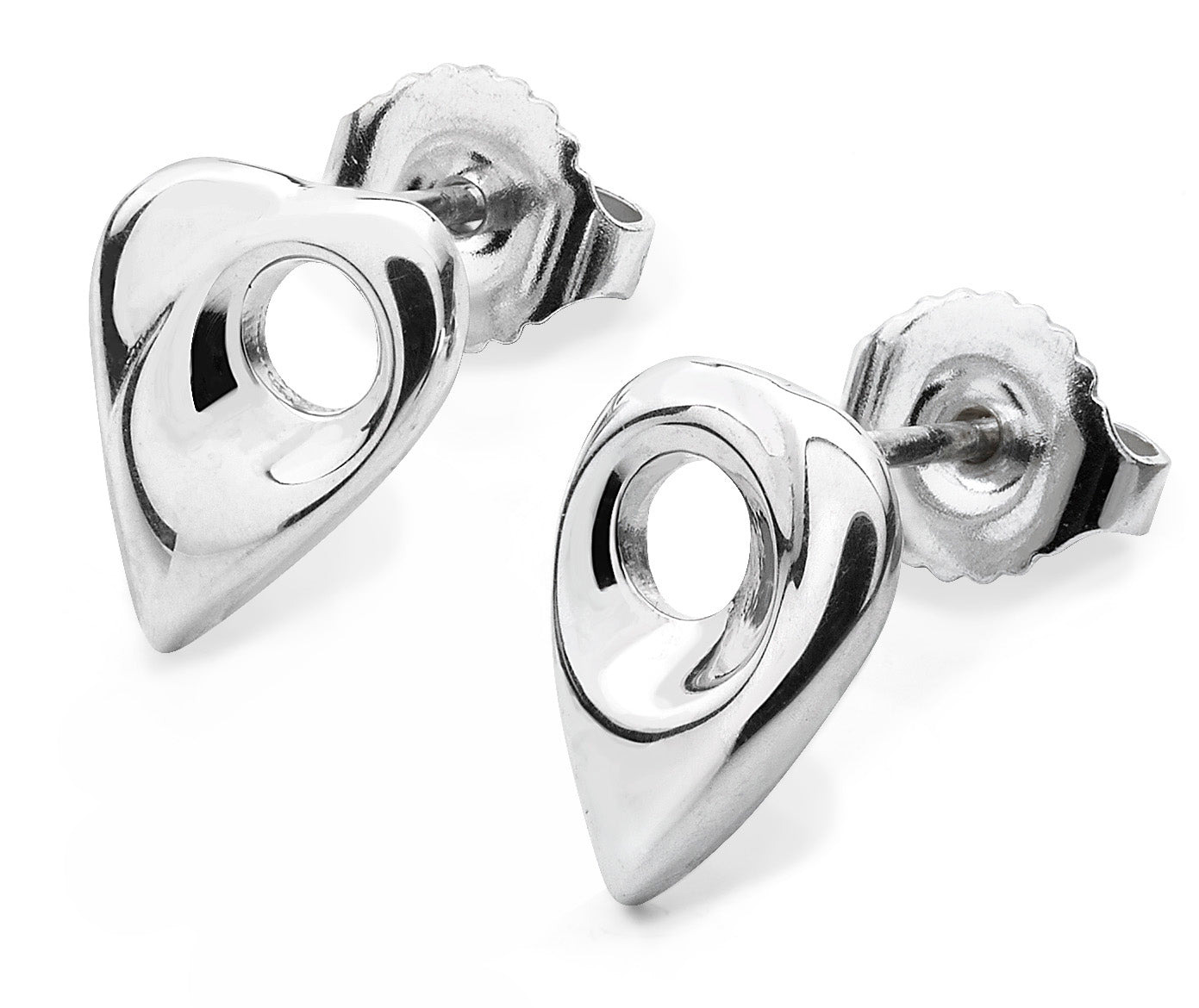 Sterling Silver, Crest stud earring,  Aurora Orkney Jewellery, Orkney, Scotland