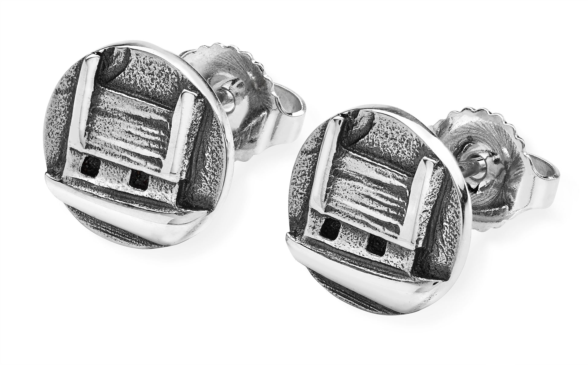 Sterling Silver Croft Stud Earrings by Aurora Orkney Jewellery, Orkney, Scotland