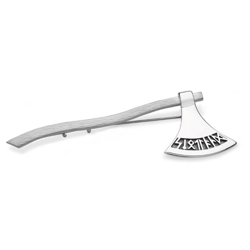 Scotland Runes Axe Brooch – Aurora Orkney Jewellery