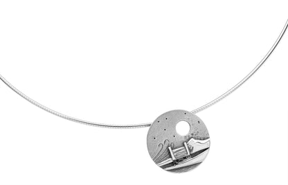 Sterling Silver Croft Pendant by Aurora Orkney Jewellery, Orkney, Scotland