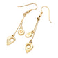Gold Crest Drop Earrings , by Aurora Orkney Jewellery, Scotland