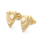 Pebble Heart Stud Earrings 9ct Gold