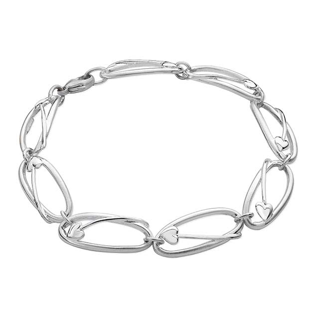 Sterling silver, Scottish Bracelet,  Cherish link Bracelet  - Aurora Orkney Jewellery, Scotland
