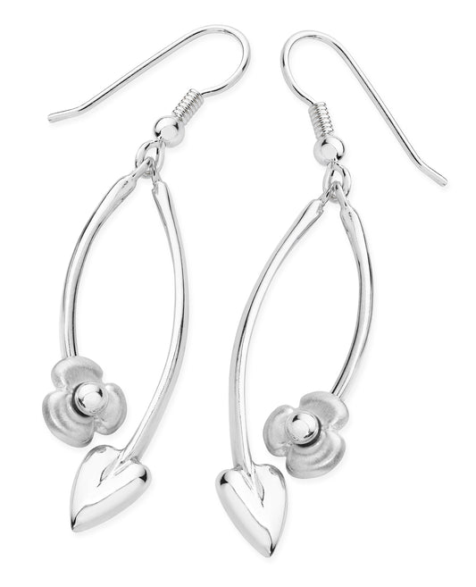 Elska drop earrings in Sterling Silver- Aurora Orkney Jewellery, Scotland