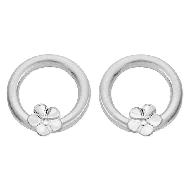 Forget-Me-Not Circle Earrings - Aurora Orkney Jewellery