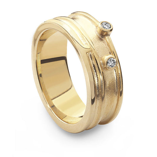 Fea Rings with Diamonds Gold 26059-1 - Aurora Orkney Jewellery, Orkney, Scotland