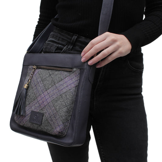 Iona bag with Orkney Heather Tweed
