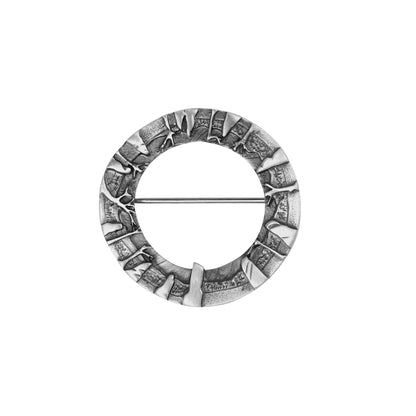 Based on the Craigh na Dun stone circle featured in the Outlander TV series,  Sterling Silver Brooch made by Aurora Orkney Jewellery, Scotland