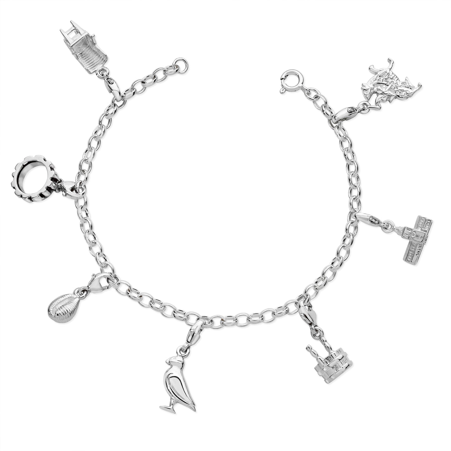 Sterling Silver, Charm Bracelet (Chain Only) - Aurora Orkney Jewellery, Scotland