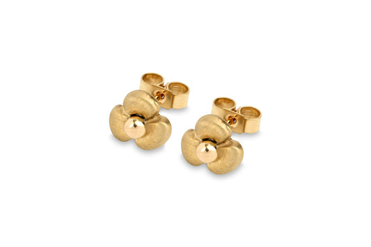 Elska stud earrings in 9ct gold - Aurora Orkney Jewellery, Scotland