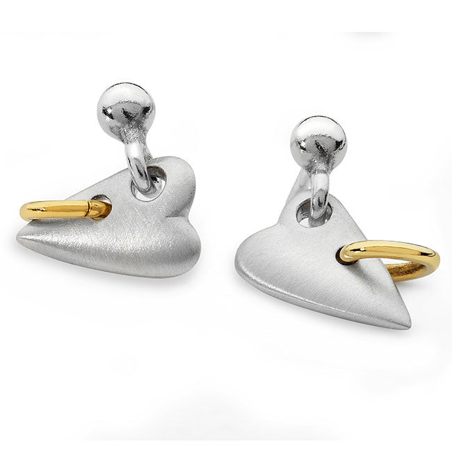 Folk Heart Earrings 13079 - Aurora Orkney Jewellery