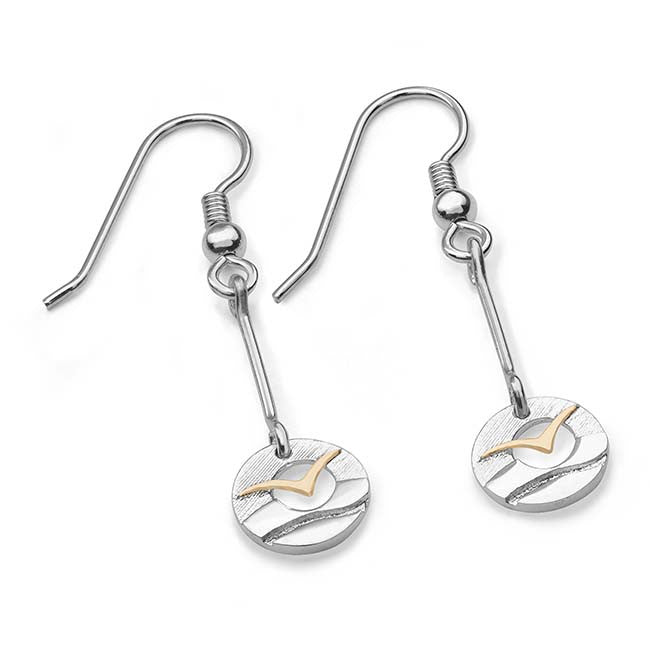 Glide Drop Earrings - Aurora Orkney Jewellery