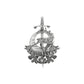 Je Suis Prest Clan Fraser Brooch in Sterling Silver