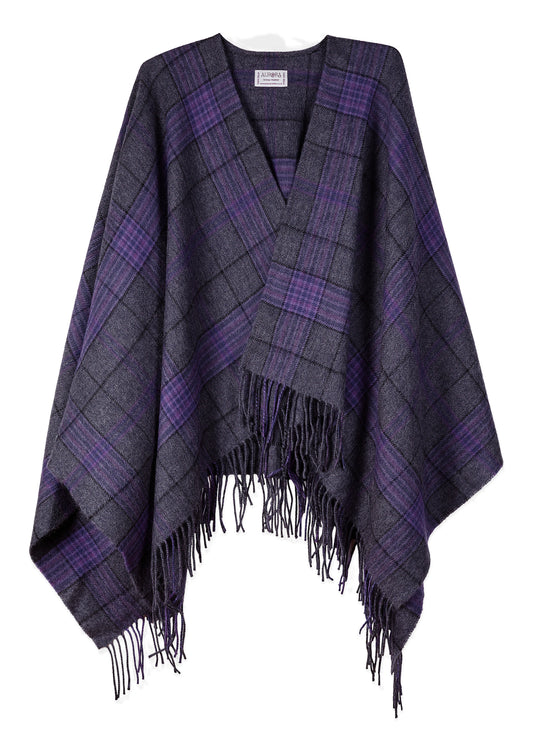 Orkney Heather Tartan Serape - Aurora Orkney Jewellery